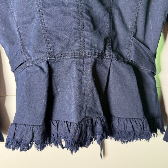 Ann Taylor Loft Jacket, Navy, Size 2 Cotton & Spandex Blend - Picture 5 of 11
